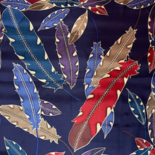 Load image into Gallery viewer, Vintage Liberty of London Silk Scarf Leaf Design in Burgundy/Blue/Purple/Red/Navy/Gold-Scarves-Brand Spanking Vintage