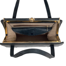 Load image into Gallery viewer, Vintage 70s Ackery Of London Large Lizard Classic Handbag Unused and Mint Condition-Vintage Handbag, Exotic Skins-Brand Spanking Vintage