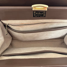 Load image into Gallery viewer, Vintage 70s Ackery Python Snakeskin And Leather Handbag Taupe, Rust-Vintage Handbag, Exotic Skins-Brand Spanking Vintage