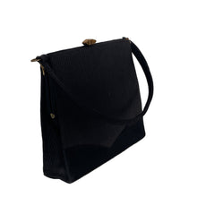 Load image into Gallery viewer, Vintage 60s/70s Black Fabric Evening/Occasion Bag w/Fuchsia Pink Silk Lining/Coin Purse by Waldybag-Vintage Handbag, Evening Bag-Brand Spanking Vintage