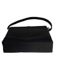 Load image into Gallery viewer, Vintage 60s/70s Black Fabric Evening/Occasion Bag w/Fuchsia Pink Silk Lining/Coin Purse by Waldybag-Vintage Handbag, Evening Bag-Brand Spanking Vintage