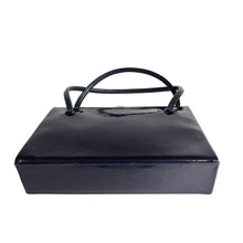 Load image into Gallery viewer, Vintage 60s/70s Royal Blue Navy Patent Leather Top Handle Bag Waldybag-Vintage Handbag, Top Handle Bag-Brand Spanking Vintage