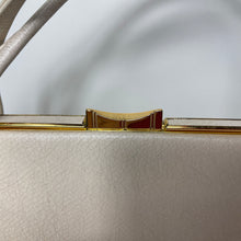 Load image into Gallery viewer, Buttercream Beige Leather Luxan Hide Vintage 50s 60s Classic Handbag By Riviera