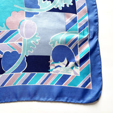 Load image into Gallery viewer, Vintage Liberty of London Large Silk Scarf in China Blue/Pink/Turquoise/White