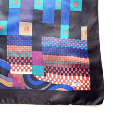 Load image into Gallery viewer, Vintage Liberty Collier Campbell Silk Scarf Collectable 'Bauhaus' Design in Black Pink/Blue/Green