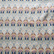 Load image into Gallery viewer, Large Liberty Of London Silk Scarf In Iconic Collectable 'Ianthe' Design In Gold/Red/Blue