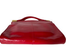 Load image into Gallery viewer, Vintage 70s Lipstick Red Patent Leather Top Handle Bag By Jane Shilton