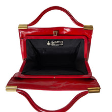 Load image into Gallery viewer, Vintage 70s Lipstick Red Patent Leather Top Handle Bag By Jane Shilton