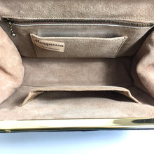 Load image into Gallery viewer, Vintage Marquessa 50s/60s Dark Chocolate Lizard Skin Top Handle Bag Unused-Vintage Handbag, Exotic Skins-Brand Spanking Vintage