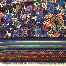 Load image into Gallery viewer, Vintage 80s Liberty of London Large Varuna Wool Scarf/Wrap/Shawl Rare Design-Scarves-Brand Spanking Vintage