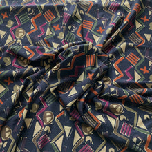 Load image into Gallery viewer, Vintage 80s Windsmoor Large Varuna Wool Shawl /Wrap in Purple/Navy, Orange Green and Taupe Made in Britain, Blue, Green And Beige-Scarves-Brand Spanking Vintage