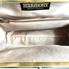 Load image into Gallery viewer, Vintage 50s Faux Leather Grey/Green Twin Handled Bag by Harmony Made in England-Vintage Handbag, Kelly Bag-Brand Spanking Vintage