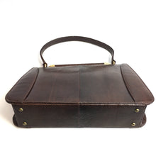 Load image into Gallery viewer, Vintage Marquessa 50s/60s Dark Chocolate Lizard Skin Top Handle Bag Unused-Vintage Handbag, Exotic Skins-Brand Spanking Vintage