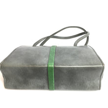 Load image into Gallery viewer, Vintage 50s Faux Leather Grey/Green Twin Handled Bag by Harmony Made in England-Vintage Handbag, Kelly Bag-Brand Spanking Vintage