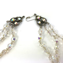 Load image into Gallery viewer, Fabulous Triple Strand Vintage 50s Aurora Borealis Crystal Necklace-Accessories, For Her-Brand Spanking Vintage