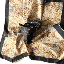 Load image into Gallery viewer, Vintage Silk Scarf By Jaeger In Black, Grey, Ivory, Brown And Taupe Made In Italy-Scarves-Brand Spanking Vintage