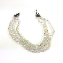 Load image into Gallery viewer, Fabulous Triple Strand Vintage 50s Aurora Borealis Crystal Necklace-Accessories, For Her-Brand Spanking Vintage