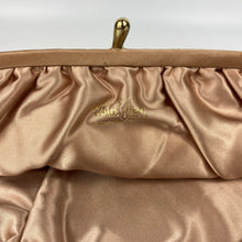 Load image into Gallery viewer, Vintage 60s70s Exquisite Silk Evening/Occasion Clutch Bag In Rare Peach Silk w/ Gilt &#39;Clasp By Waldybag-Vintage Handbag, Evening Bag-Brand Spanking Vintage
