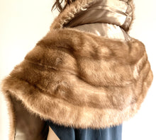 Load image into Gallery viewer, Vintage 50s Glamorous Pastel Mink Stole with Collar and Silk Lining-Accessories, For Her-Brand Spanking Vintage