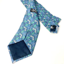 Load image into Gallery viewer, Vintage Tana Lawn Cotton Tie by Liberty of London in Art Nouveau Design Blues/Green/Grey/Ivory-Accessories, For Him-Brand Spanking Vintage
