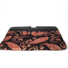 Load image into Gallery viewer, Vintage 70s/80s Red Black and Gold Paisley Chenille Tapestry and Black Patent Leather Clutch Shoulder Chain Bag-Vintage Handbag, Clutch Bag-Brand Spanking Vintage