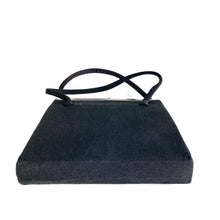 Load image into Gallery viewer, Vintage 60s/70s Black Grosgrain Evening/Occasion Bag w/ Peach Silk Lining + Matching Silk Coin Purse Waldybag-Vintage Handbag, Evening Bag-Brand Spanking Vintage