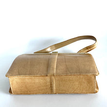 Load image into Gallery viewer, Vintage Mappin & Webb Cream Beige Lizard Skin Classic Ladylike Handbag, Top Handle Bag-Vintage Handbag, Exotic Skins-Brand Spanking Vintage