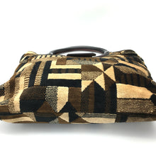 Load image into Gallery viewer, Vintage 70s Large Weymouth American Chenille Mary Poppins Lucite Round Handle Carpet Bag, Tote/Overnight/Work Bag-Vintage Handbag, Large Handbag-Brand Spanking Vintage