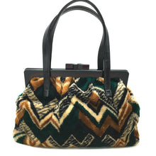 Load image into Gallery viewer, Vintage 70s large Chenille Carpet Bag, Overnight, Weekend, Work Bag w/Lucite Frame and by Weymouth American(WA) Made in UK-Vintage Handbag, Large Handbag-Brand Spanking Vintage