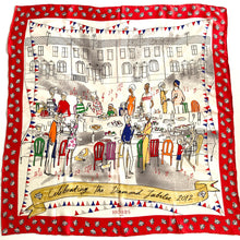 Load image into Gallery viewer, Vintage Hobbs Silk Scarf To Commemorate HM The Queen's Diamond Jubilee 1952 - 2012-Scarves-Brand Spanking Vintage