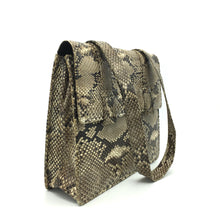 Load image into Gallery viewer, Vintage Python Skin Handbag With Shoulder Strap Made In Singapore-Vintage Handbag, Exotic Skins-Brand Spanking Vintage