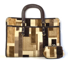 Load image into Gallery viewer, Vintage 70s Large Weymouth American Chenille Carpet Bag Tote/Laptop/Overnight/Work Bag with Matching Purse-Vintage Handbag, Large Handbag-Brand Spanking Vintage