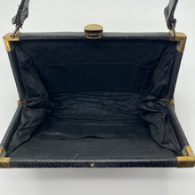 Load image into Gallery viewer, Vintage 30s/40s Iconic black textured leather handbag-Vintage Handbag, Kelly Bag-Brand Spanking Vintage

