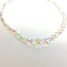 Load image into Gallery viewer, Vintage 50s Aurora Borealis Graduated Crystal Glass Bead Necklace with Silvertone Screw Clasp-Accessories, For Her-Brand Spanking Vintage