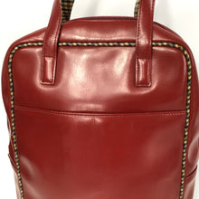 Load image into Gallery viewer, Vintage 80s Large Cherry Red Glossy Leather Tote/Work/Overnight Bag by Aquascutum-Vintage Handbag, Large Handbag-Brand Spanking Vintage
