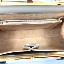 Load image into Gallery viewer, Exquisite Stone Beige Leather/ Black Patent Vintage 50s/60s Classic Handbag w/Matching Coin Purse-Vintage Handbag, Large Handbag-Brand Spanking Vintage