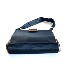 Load image into Gallery viewer, Vintage 50s/60s Luxurious Black And Gold Silk Waldybag Evening/Occasion Bag w/ Fixed Silk Coin Purse-Vintage Handbag, Evening Bag-Brand Spanking Vintage