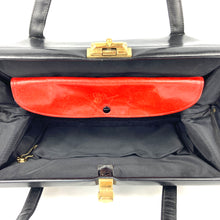 Load image into Gallery viewer, Vintage 50s/60s Large Black Leather Handbag/Overnight/Gladstone Bag 'The Voyager' by Fassbender Made In England-Vintage Handbag, Large Handbag-Brand Spanking Vintage