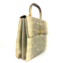 Load image into Gallery viewer, Vintage 60s Monitor/Ring Lizard Skin Handbag, Top Handle Bag w/ Gilt Clasp + Coin Purse by Rendl-Vintage Handbag, Exotic Skins-Brand Spanking Vintage