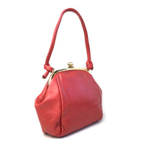 Load image into Gallery viewer, Vintage 60s 70s Cute Small Leather Dolly Bag in Lipstick Red with Pretty Gilt Clasp-Vintage Handbag, Dolly Bag-Brand Spanking Vintage