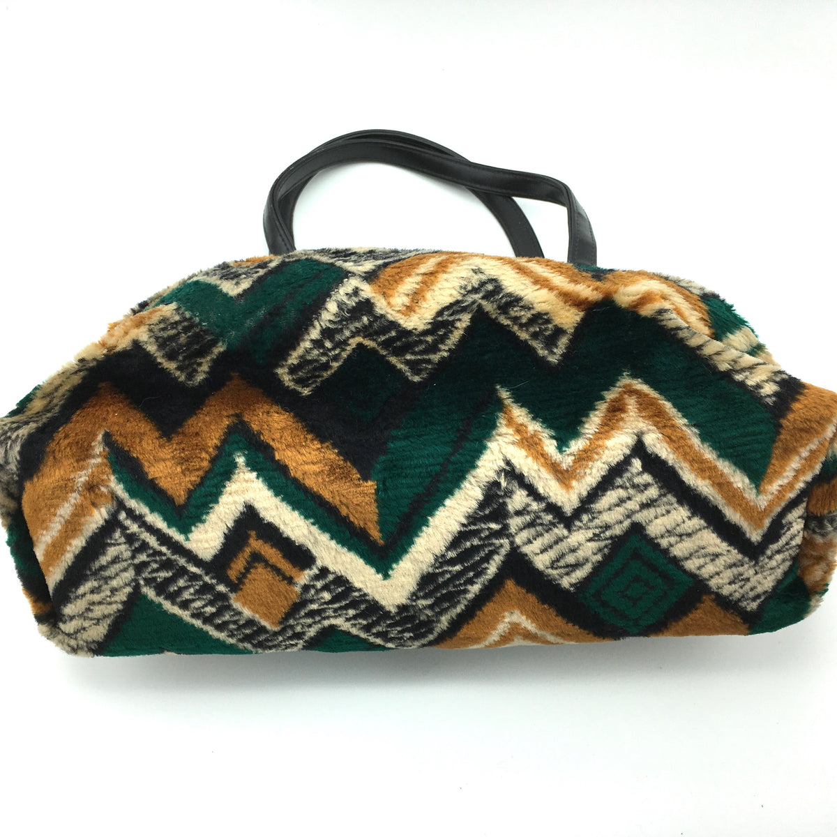 Vintage 70s large Chenille Carpet Bag, Overnight, Weekend, Work