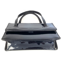 Load image into Gallery viewer, Vintage 60s Black Patent Leather Jackie O Style Top Handle Bag for Preston Made in UK-Vintage Handbag, Top Handle Bag-Brand Spanking Vintage