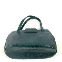 Load image into Gallery viewer, Vintage 1950s/60s Lodix Green Lizard Skin Classic Ladylike Handbag, Top Handle Bag, Made In England-Vintage Handbag, Exotic Skins-Brand Spanking Vintage