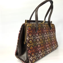 Load image into Gallery viewer, Vintage 70s Welsh Wool Tapestry Top handle Classic Style Handbag Made in Wales-Vintage Handbag, Kelly Bag-Brand Spanking Vintage
