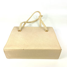 Load image into Gallery viewer, Vintage 60s/70s Buttercream Luxan Leather Small Dainty Twin Handle Handbag By Waldybag-Vintage Handbag, Kelly Bag-Brand Spanking Vintage