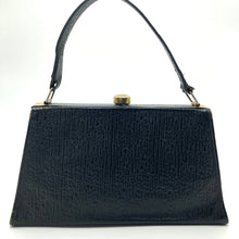 Load image into Gallery viewer, Vintage 30s/40s Iconic black textured leather handbag-Vintage Handbag, Kelly Bag-Brand Spanking Vintage
