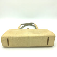 Load image into Gallery viewer, Vintage 50s Creamy Yellow Lizard Skin Handbag By Fassbender With Rare Gunmetal Top Bar Clasp-Vintage Handbag, Exotic Skins-Brand Spanking Vintage