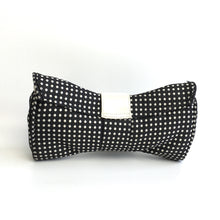 Load image into Gallery viewer, Vintgage 80s Black/Off white Textured Fabric and Leather Polka Dot Clutch Bag w/Clip On Leather Shoulder Strap-Vintage Handbag, Clutch Bag-Brand Spanking Vintage