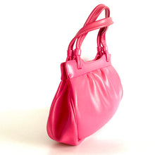 Load image into Gallery viewer, Vintage 60s/70s Large Faux Leather Fucshia Pink Dolly Bag by Essell Made In England-Vintage Handbag, Dolly Bag-Brand Spanking Vintage