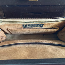 Load image into Gallery viewer, Vintage 50s/60s Brown Patent Leather Handbag W/ Faux Tortoiseshell Lucite Feature By Widegate-Vintage Handbag, Top Handle Bag-Brand Spanking Vintage